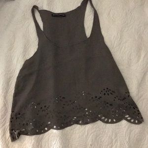 Brandy Melville Flowy Tank with Cutout Pattern